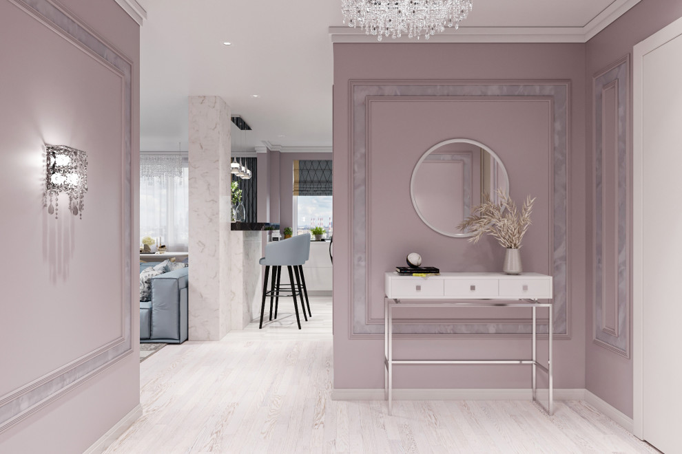 Дизайн гостиной и коридора