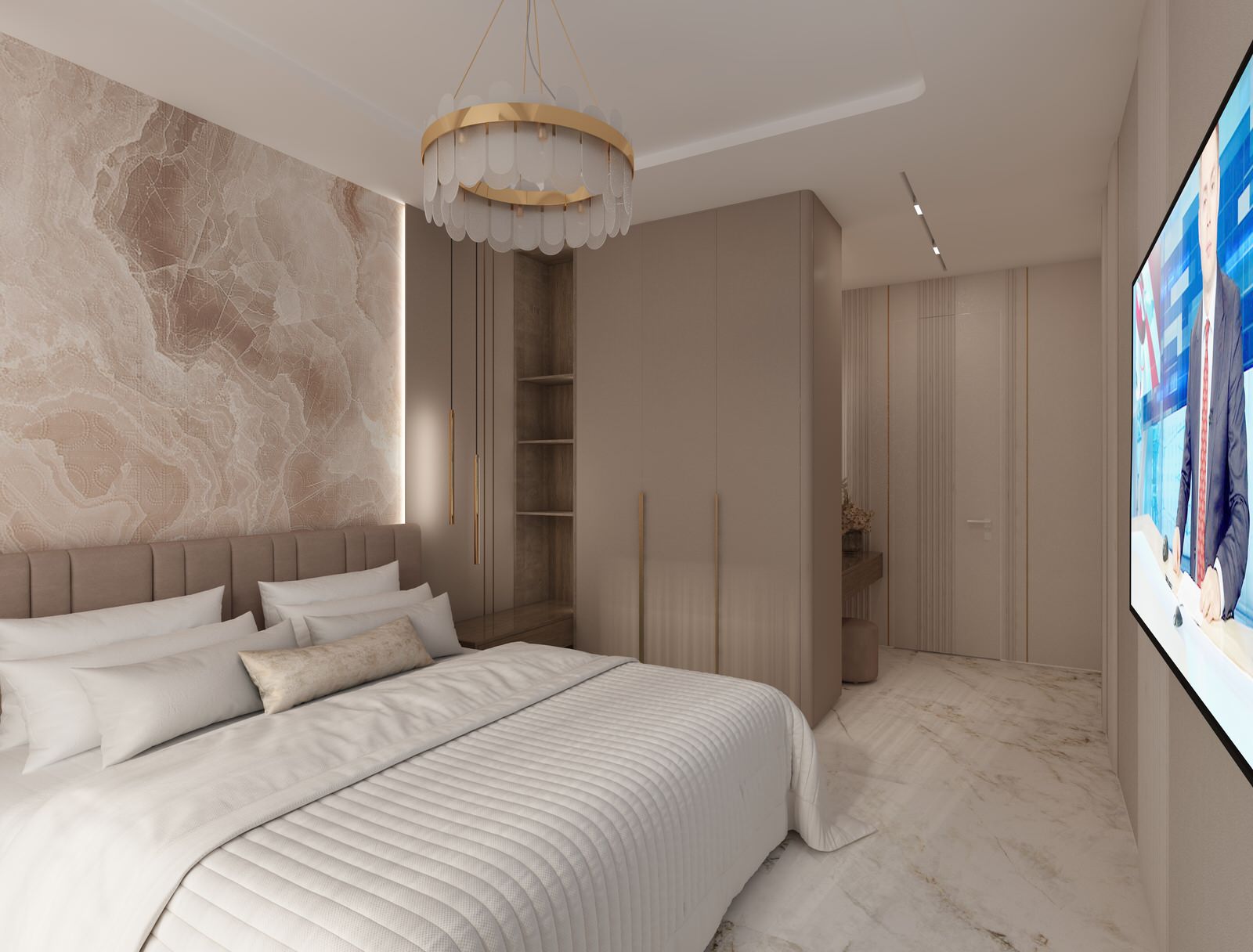 Спальная комната. Квартира Клубный дом "На Арочной"