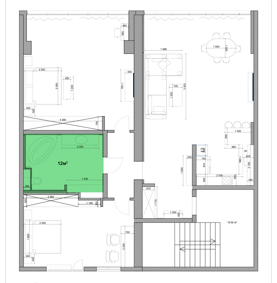 Визуализация санузла 12м2