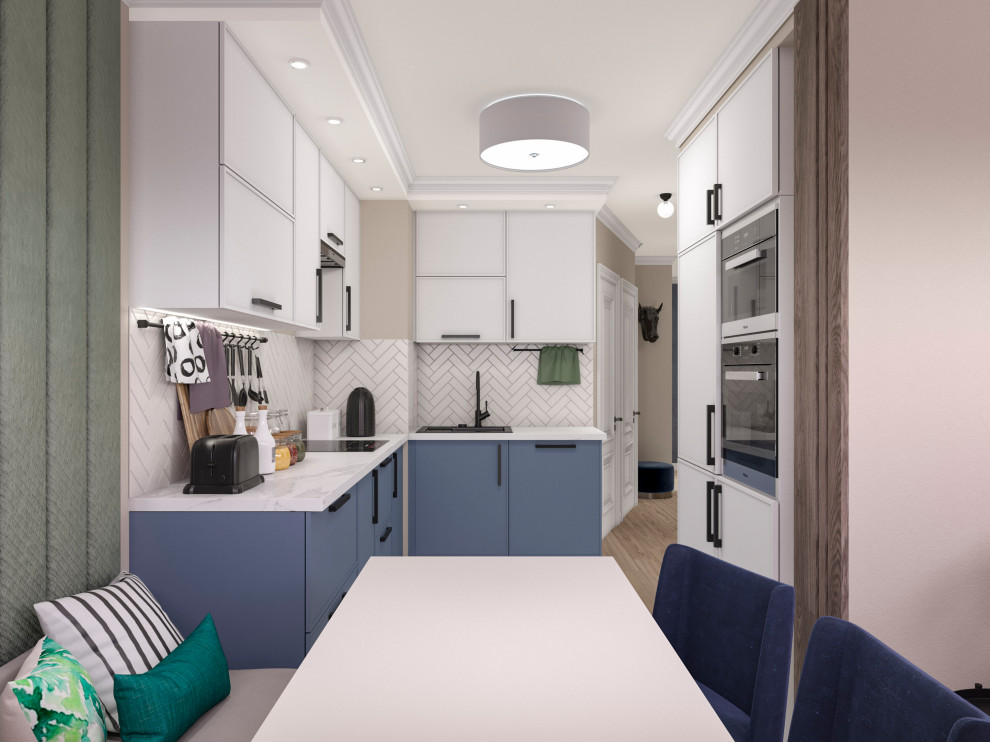 Дизайн-проект. 3-хкомнатная квартира в ЖК "Государев Дом". Видное. 2018 г.