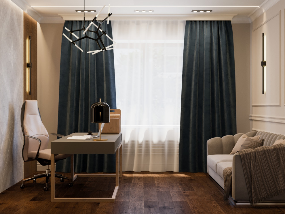 Обложка проекта: Дизайн кабинета в частном доме в Подмосковье, 220м2