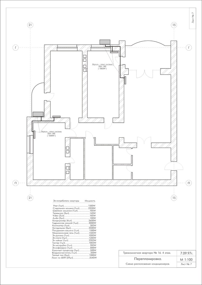 Эскизный проект квартиры без 3D визуализации