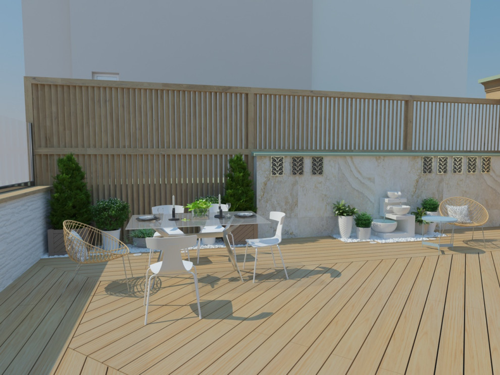 Терраса на крыше дома