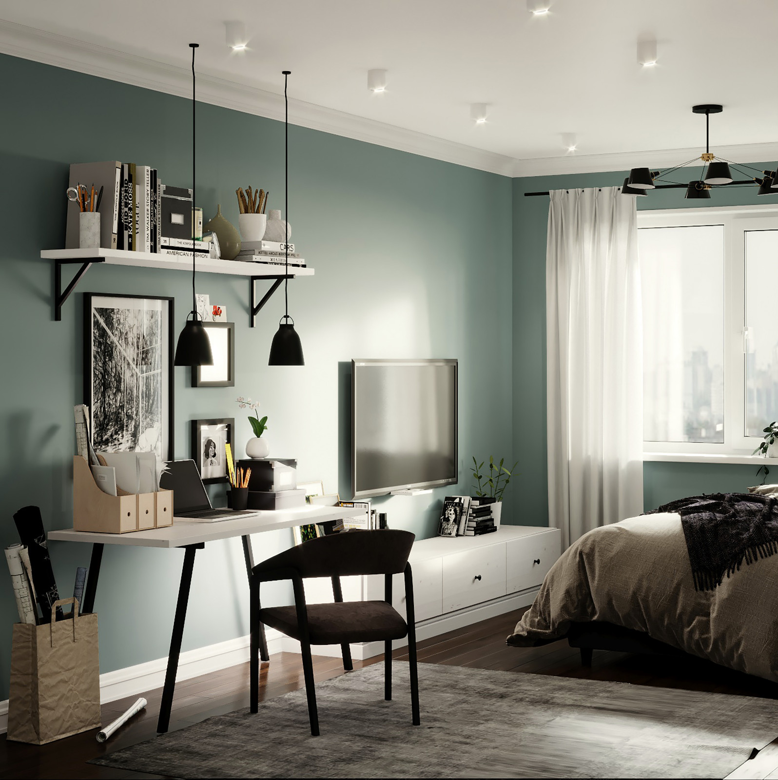 Уютная скандинавия для молодого человека