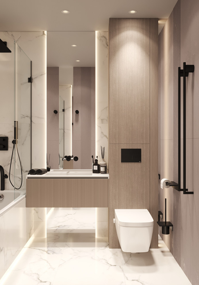 Обложка проекта: Санузел в трехкомнатной квартире в Москве, м. Войковская