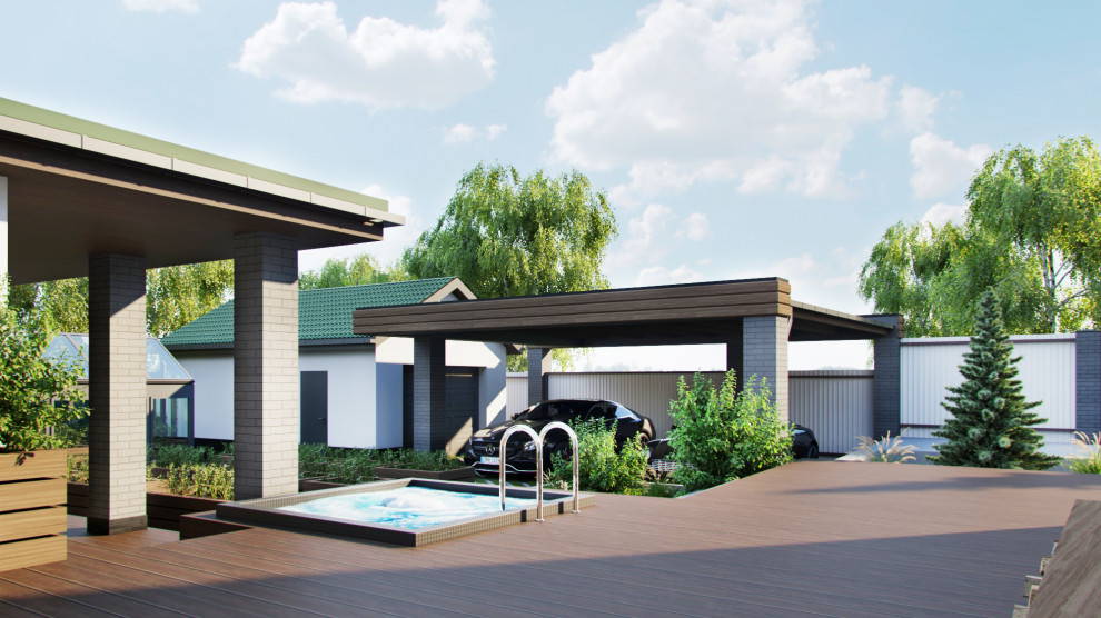 Одноэтажный загородный дом