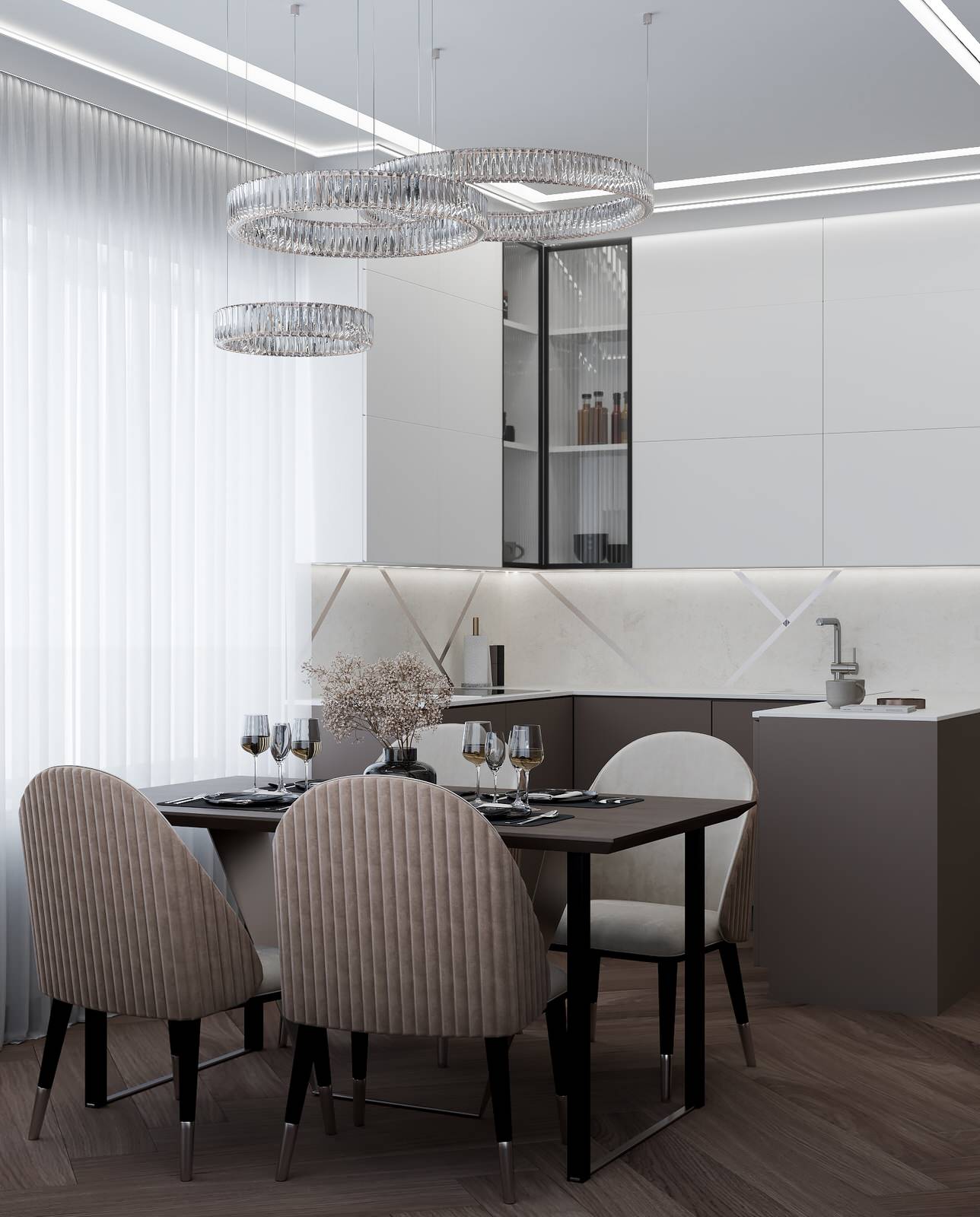 Кухня-гостиная для студии NEFORMAT г.Екатеринбург