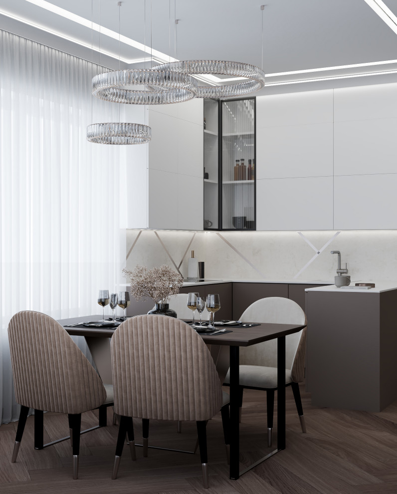 Кухня-гостиная для студии NEFORMAT г.Екатеринбург