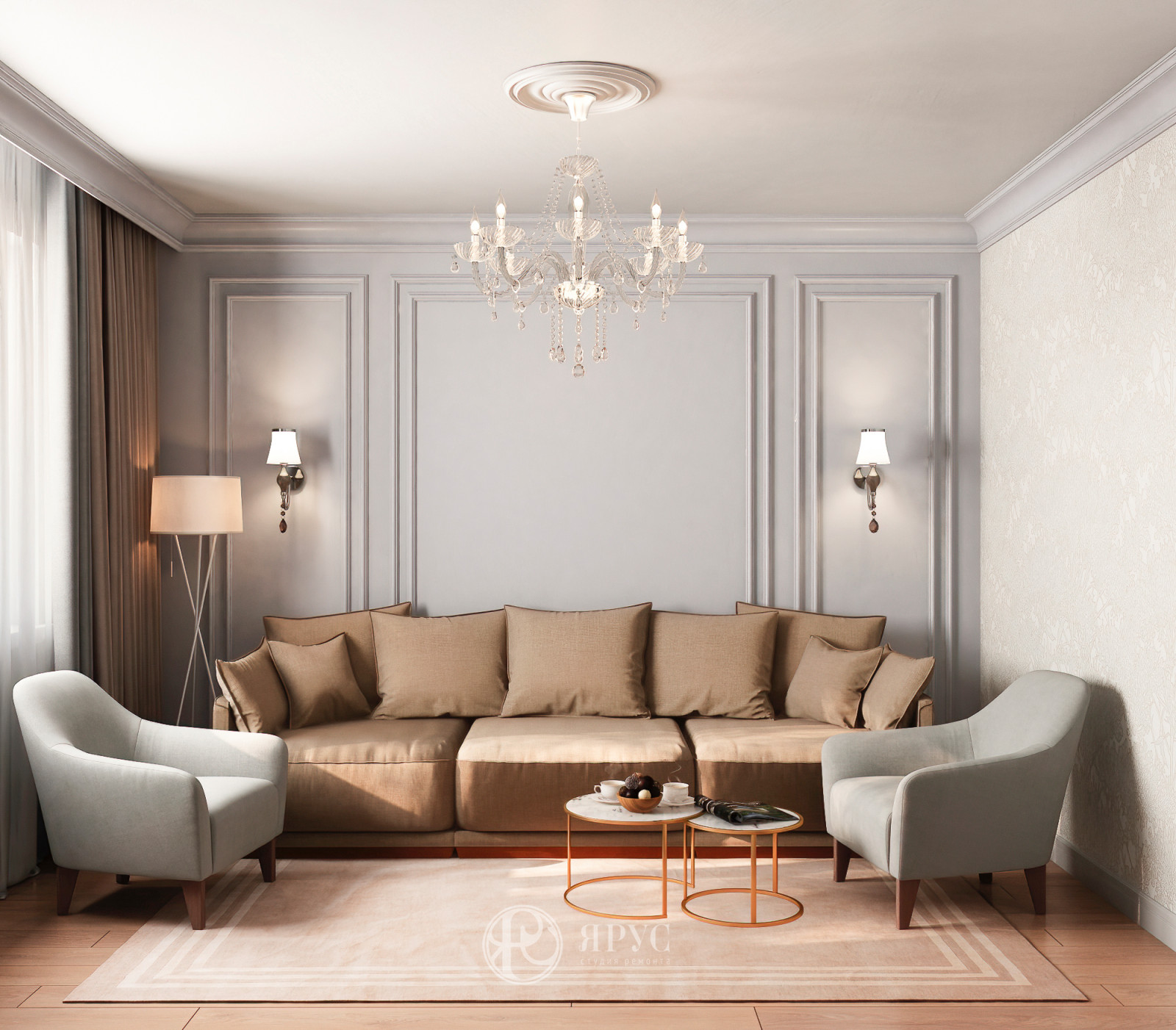 Дизайн интерьера двухкомнатной квартиры