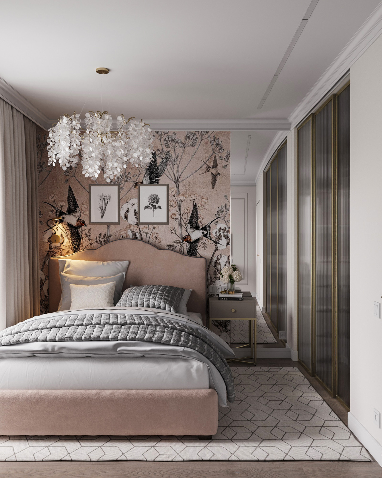Спальня в пудровом цвете — Коллекция Botanica