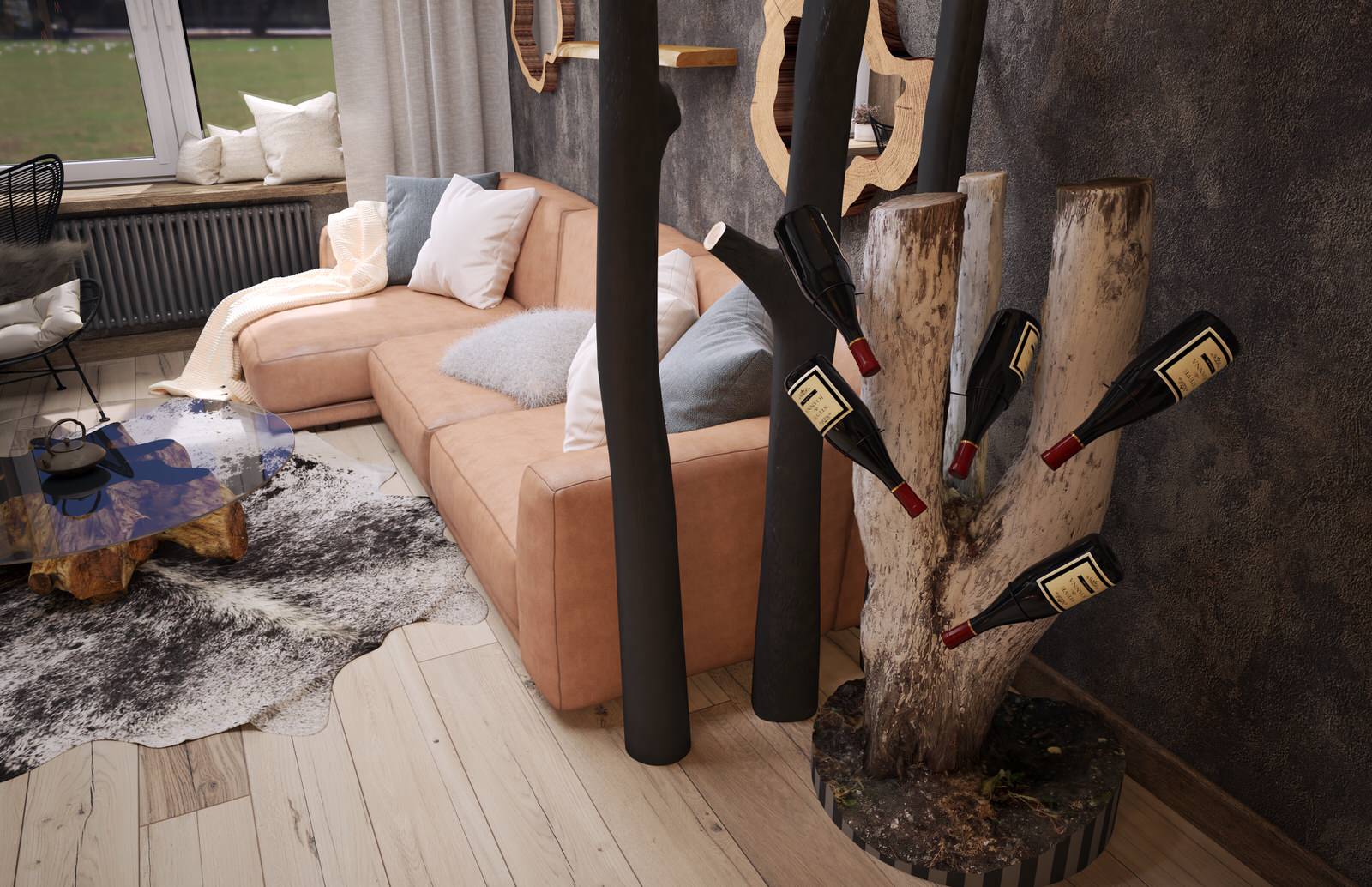 Двухкомнатная квартира. 64 кв.м. в стиле Бохо