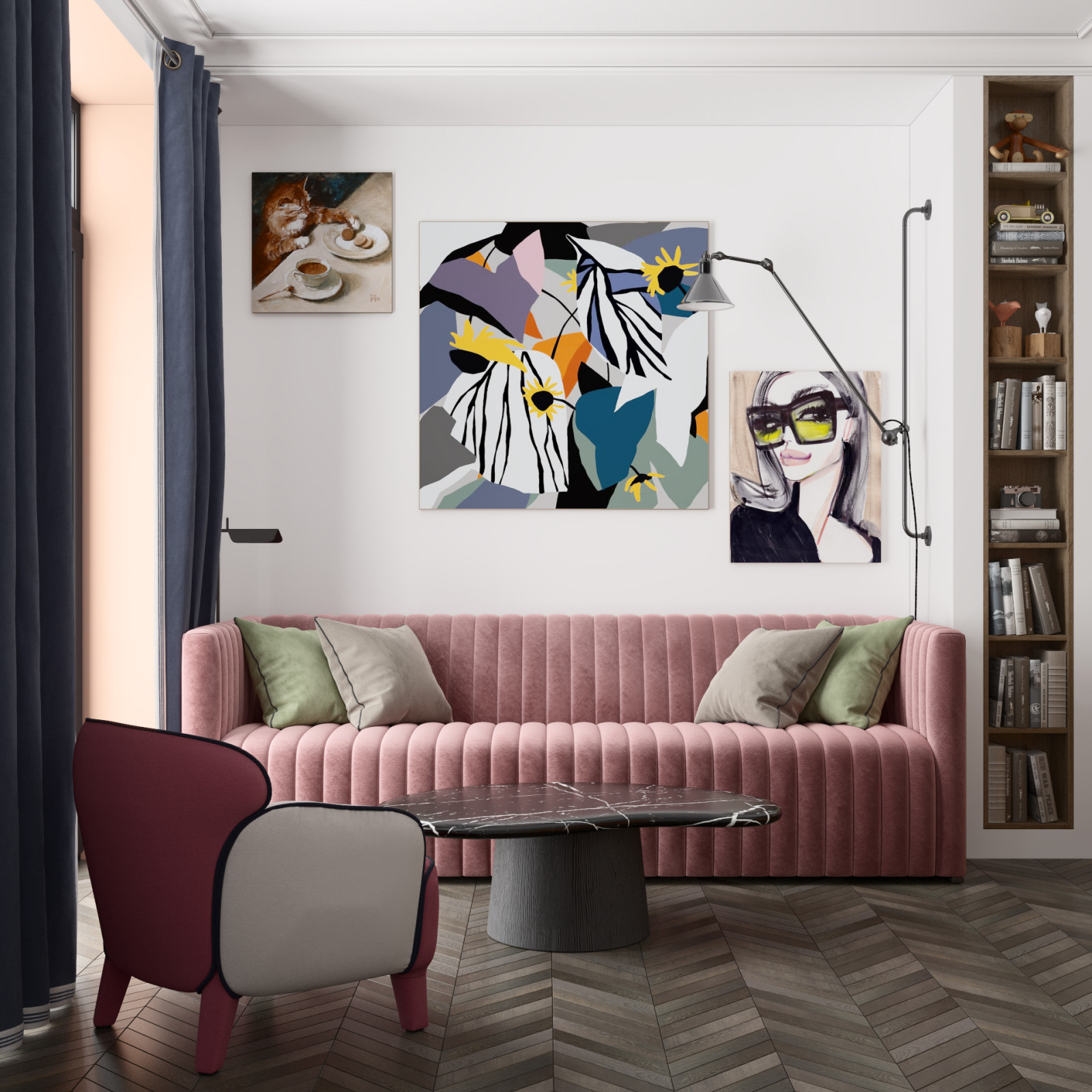 Обложка проекта: ДИЗАЙН-ПРОЕКТ МАЛЕНЬКОЙ КВАРТИРЫ В СТИЛЕ КИТЧ