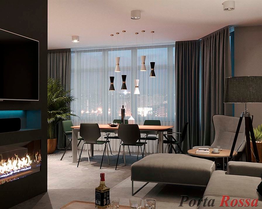 Apartment design in Loft style (64 sq.m)