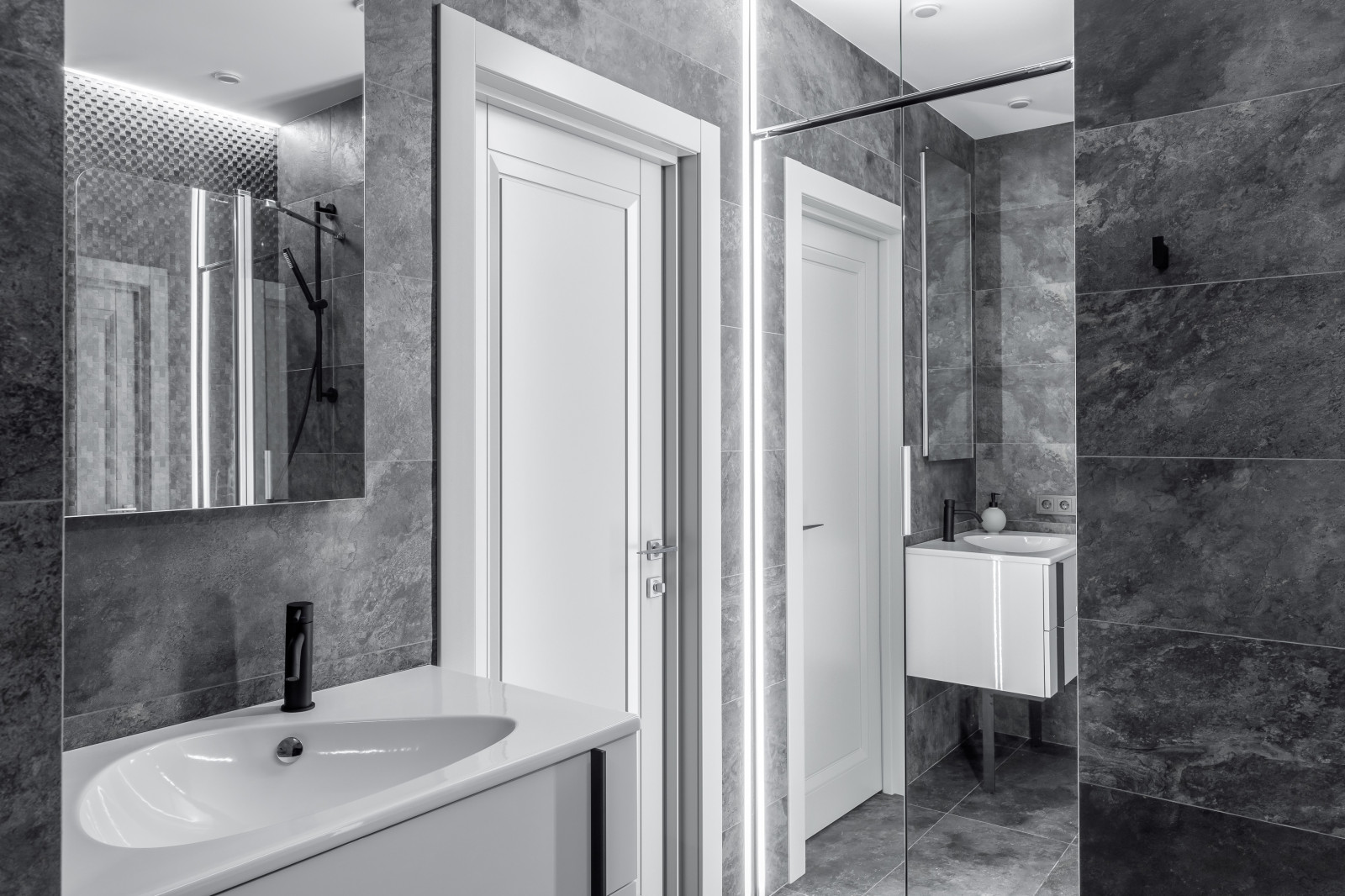 4-х комнатная квартира с черно-белой геометрией