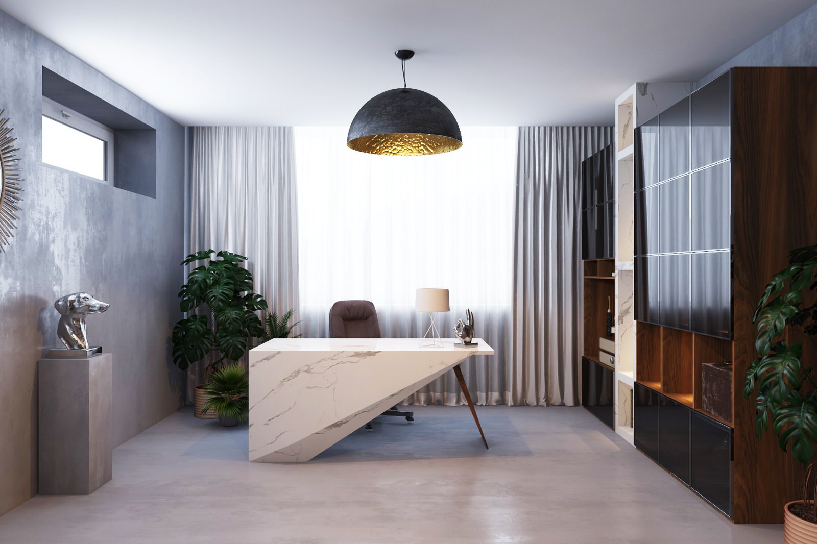 Обложка проекта: Проект рабочего кабинета в частном доме