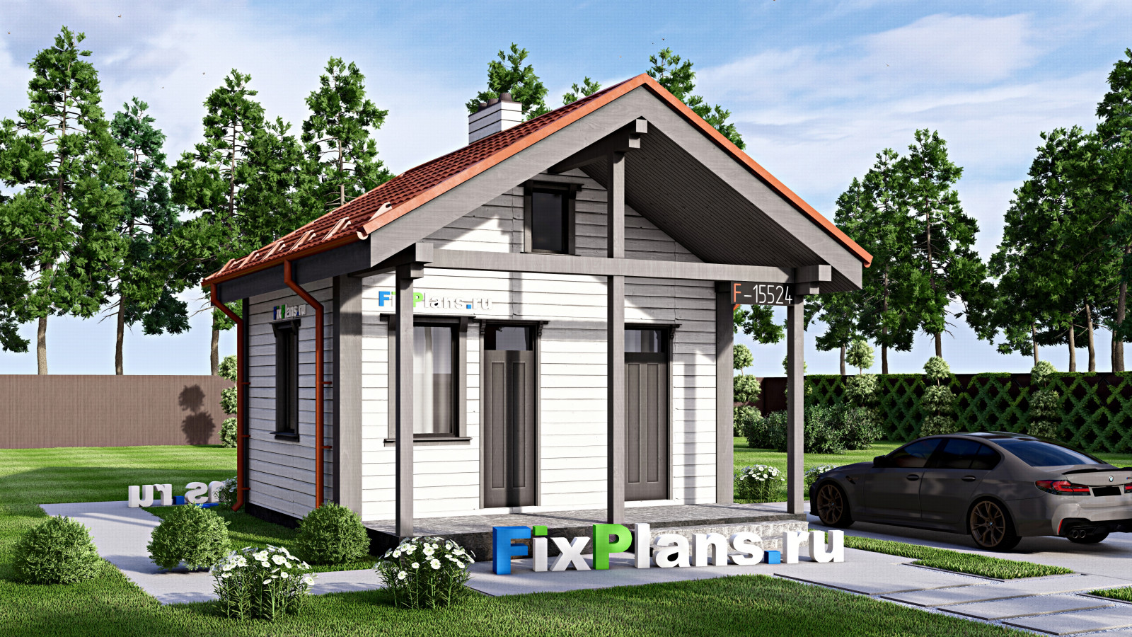 Проект одноэтажного дома 6х7м S29м2 F-15524