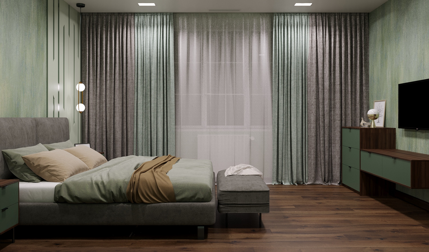 Спальня в частном доме 200 кв.м