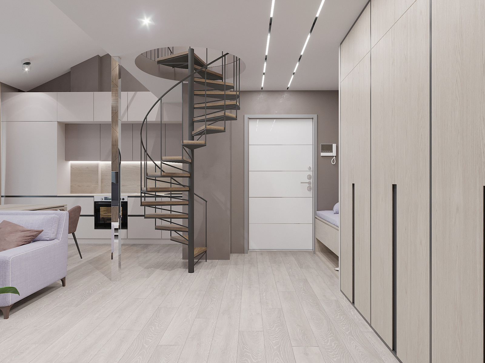 Квартира с  балками