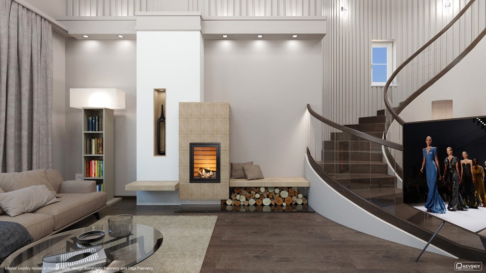 Гостинная загородного дома