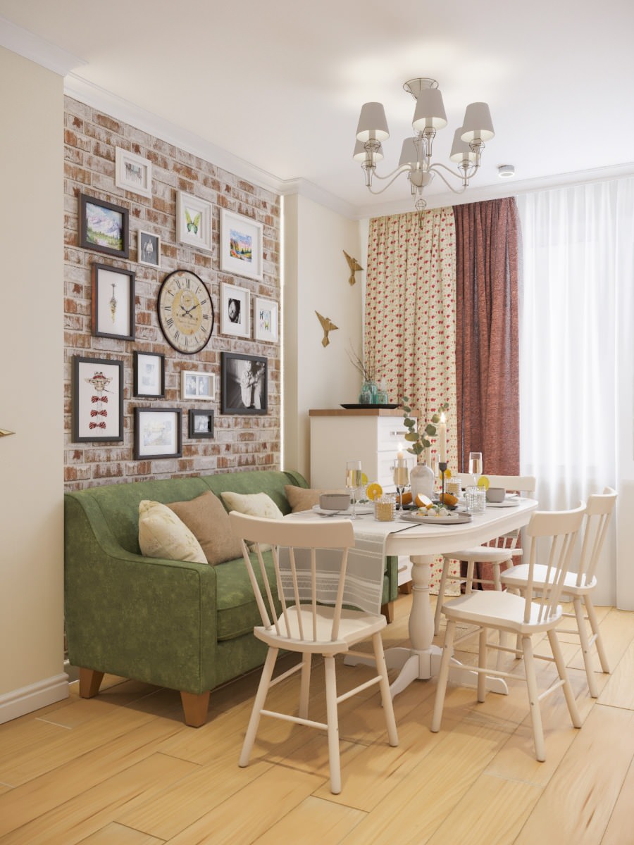 Светлая уютная кухня