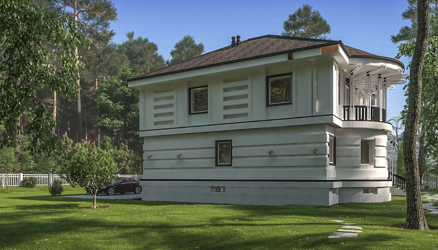 Проект дома в стиле АРТ-Дэко в Махачкале