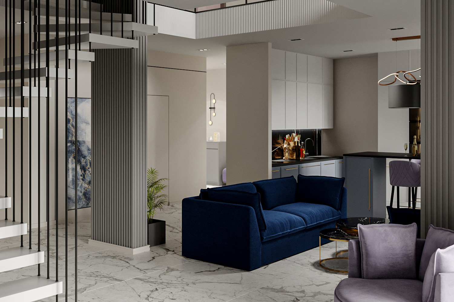 Двухуровневая квартира на Западном.