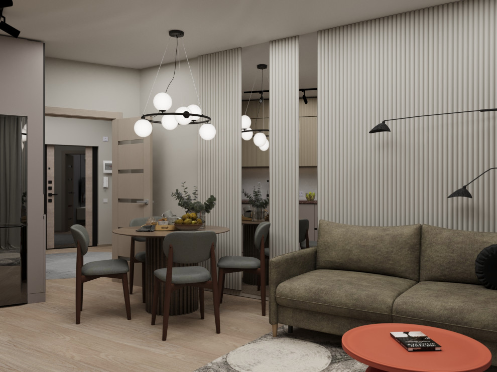 Визуализация дизайн проекта квартиры для студента