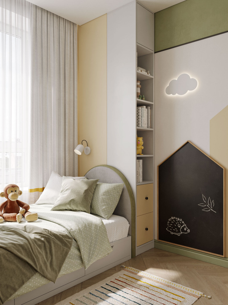 Милая детская спальня в теплых тонах