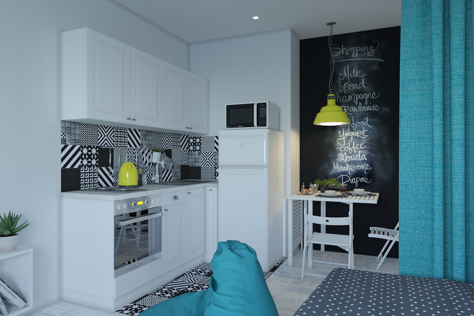 Студия 34 кв.м, г.Воронеж, "Капля Желтого"