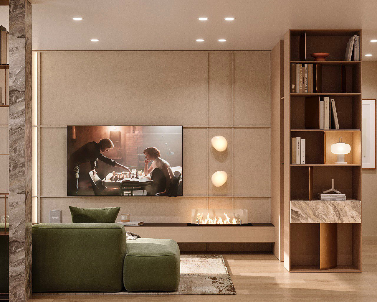 Современный интерьер для молодой семьи, 100 м2