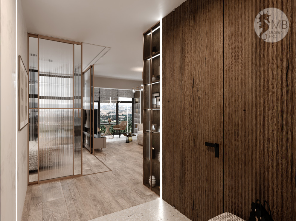 Квартира в золотисто-бежевых тонах