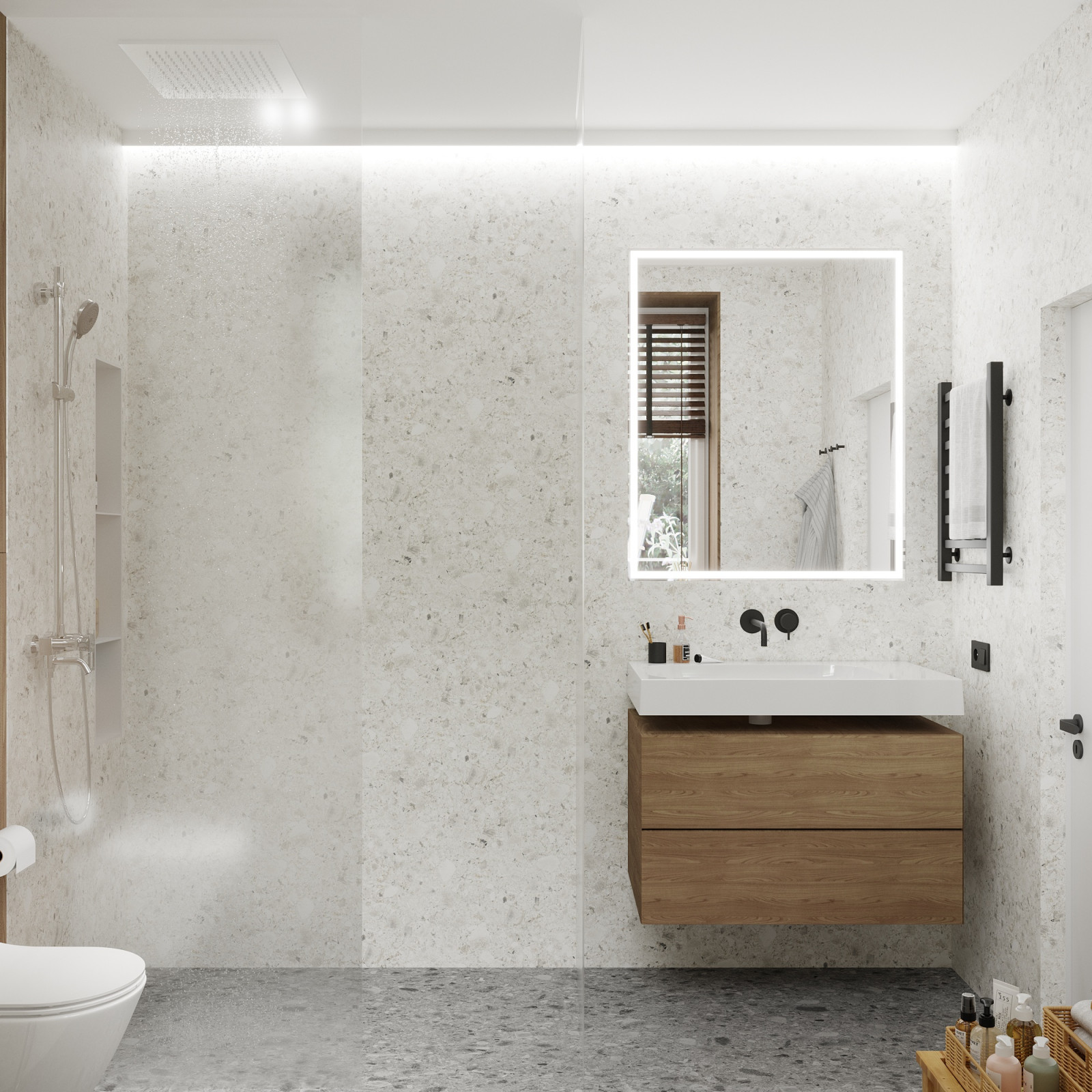 Мастер-ванная в загородном доме