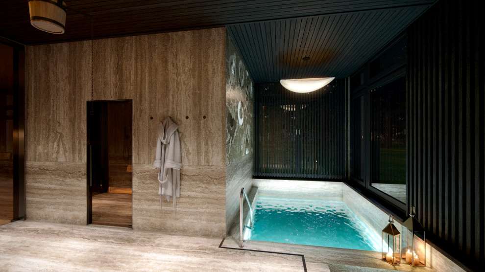 Интерьер подмосковного брусового дома компании Honka