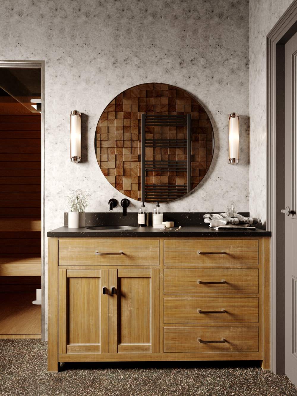 Загородный дом 147,7 м² с черными акцентами