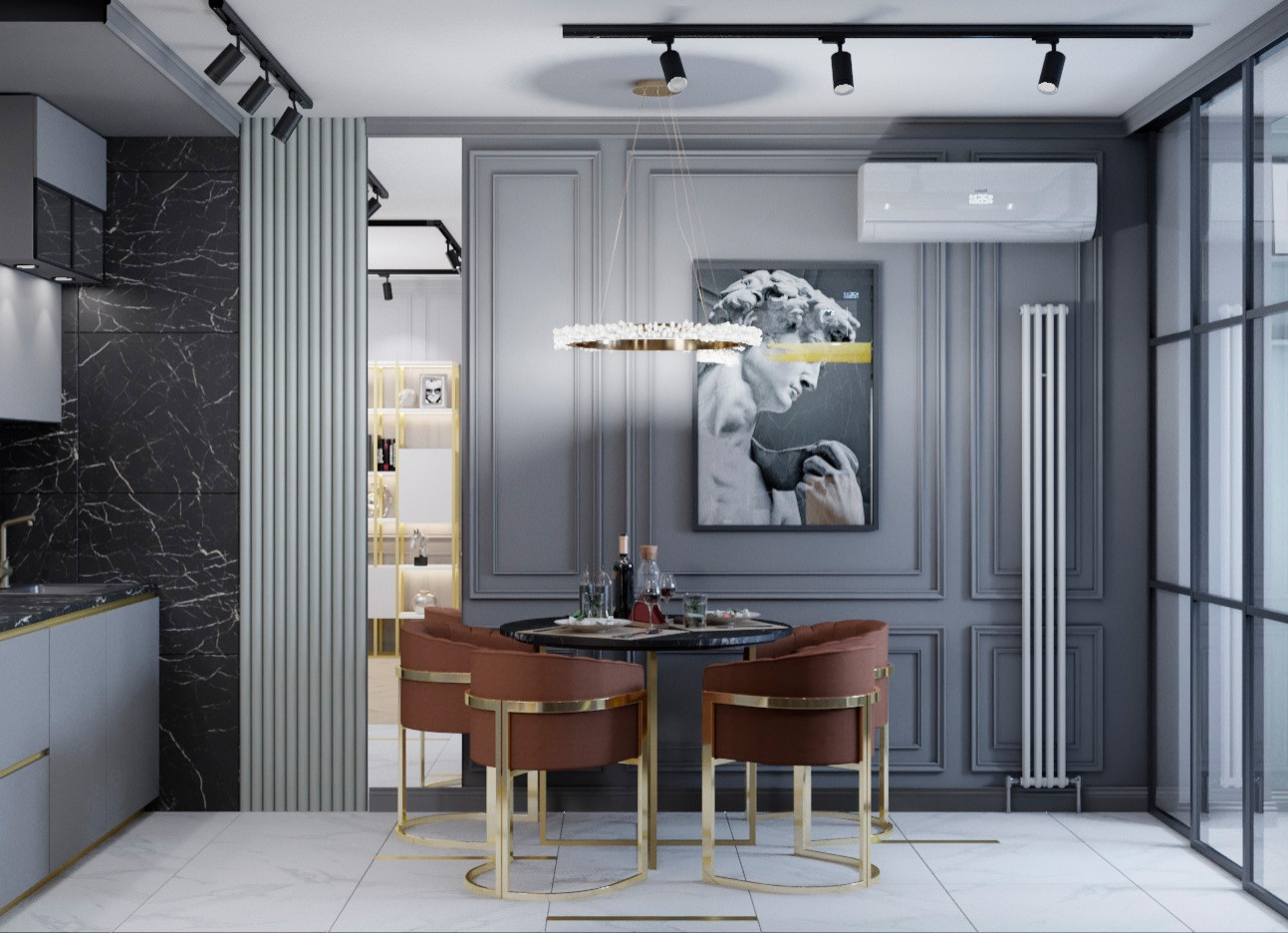 Буржуазная Эклектика в ЖК Крылья. 2к.кв. - 55 метров