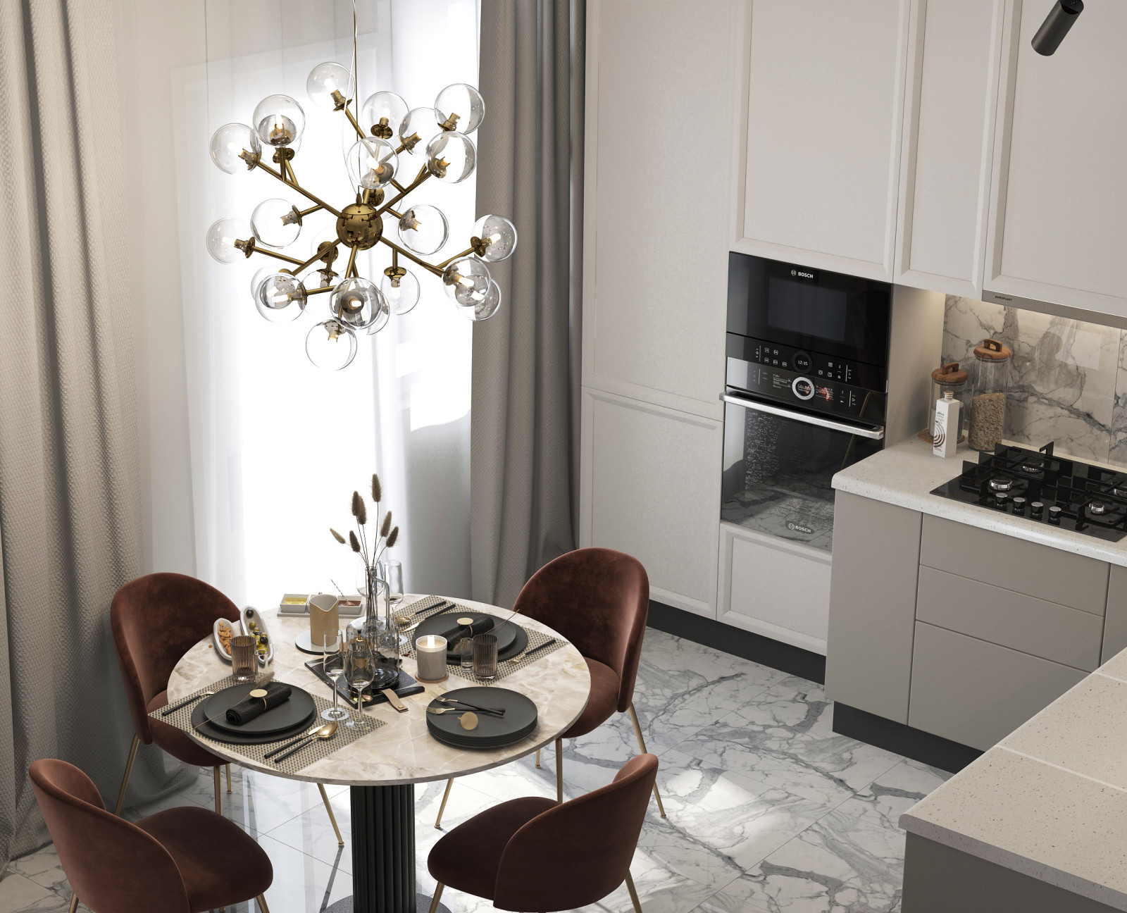 Обложка проекта: Дизайн-проект кухни в г . Дзержинске