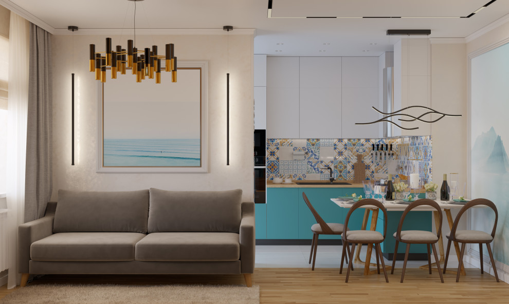 Проект кухни-гостиной в ЖК "Арт Сити"