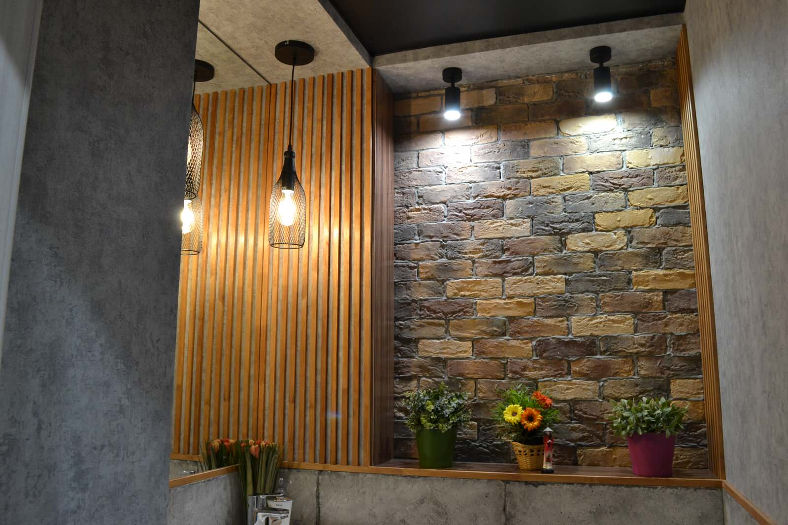 Санузел в стиле ЛОФТ