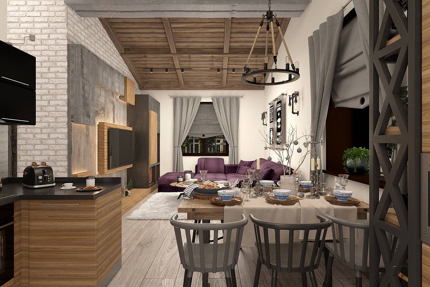 Коттедж в стиле Loft