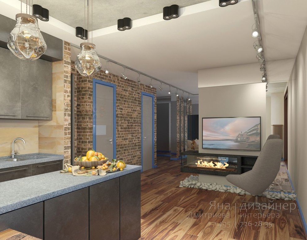 Квартира 170 м2.  эклектика лофта и минимализма.