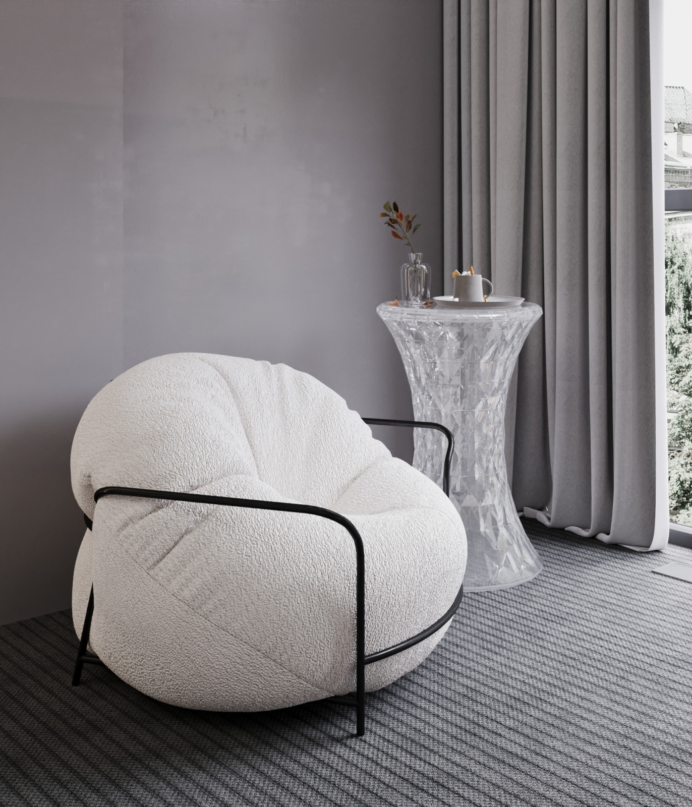 Квартира в серых тонах