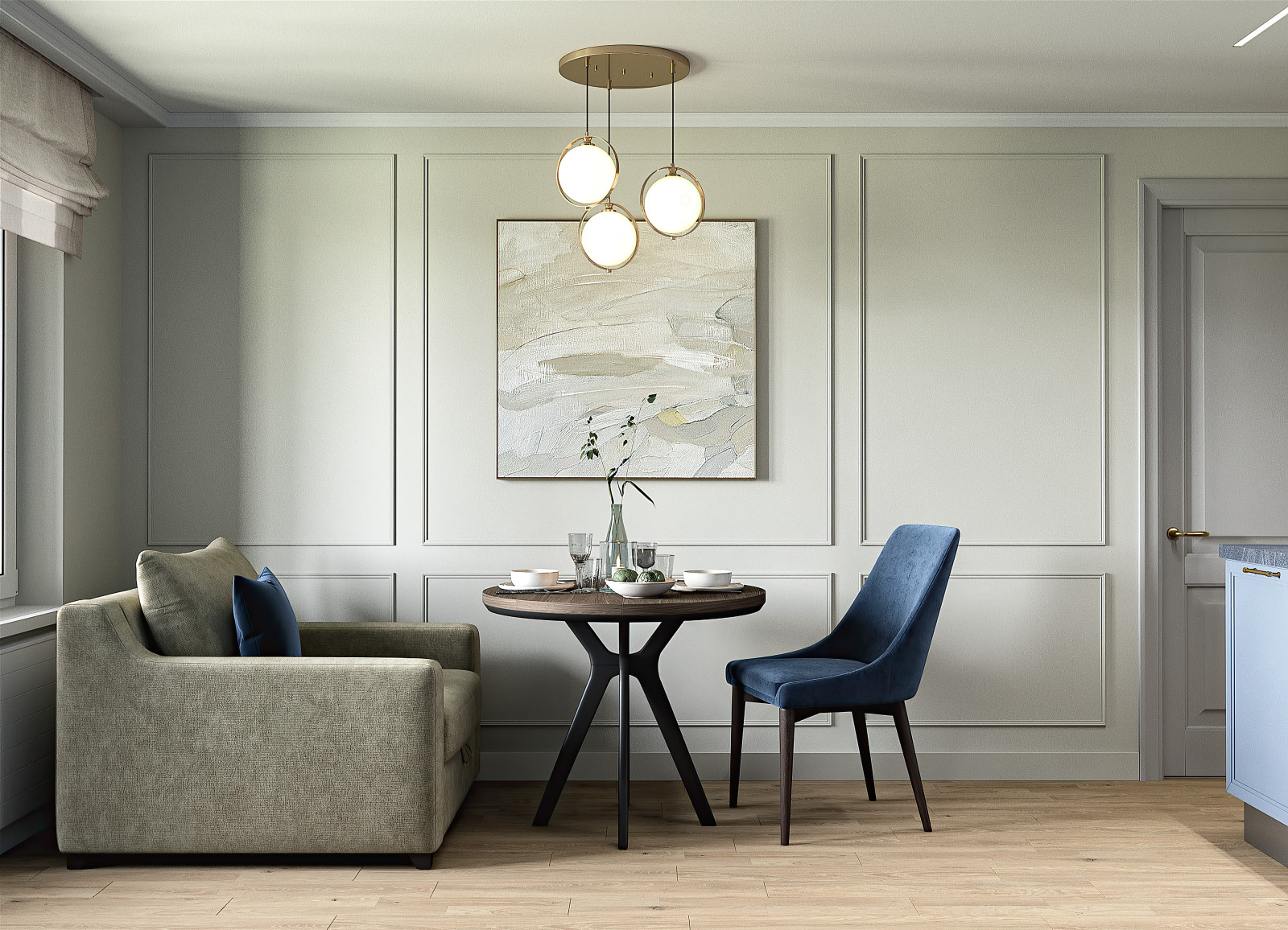 Интерьер в стиле хюгге: однушка для девушки