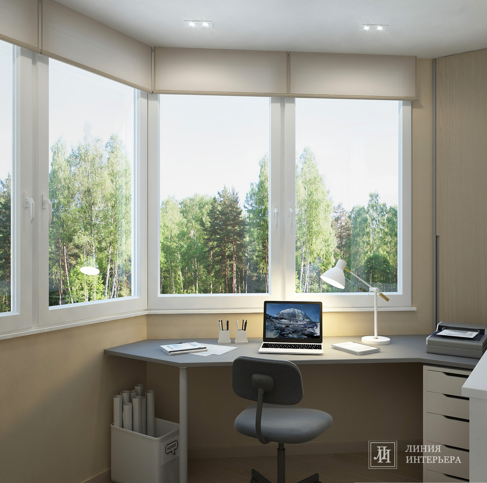 Рабочее место на лоджии