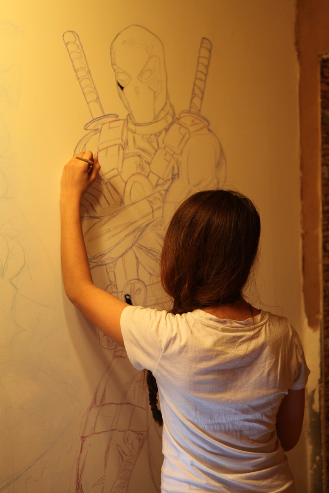 Обложка проекта: рисунки из комиксов MARVEL