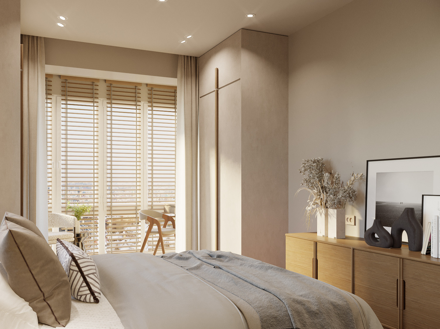 Soft-минимализм в монохромном интерьере трехкомнатной квартиры /ЖК "Балтийский"