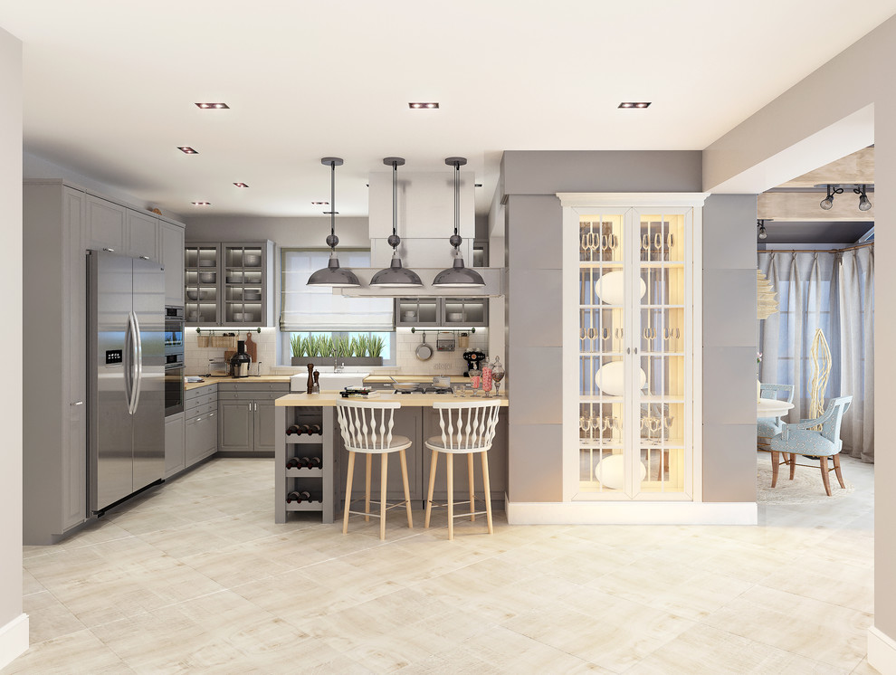 Гостиная в деревянном доме из клеенного бруса