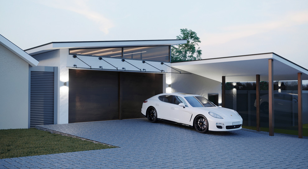 Гараж по индивидуальному заказу  в современном стиле- 98 кв.м