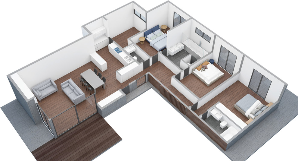 Загородный дом в современном стиле – 160,4 кв.м.