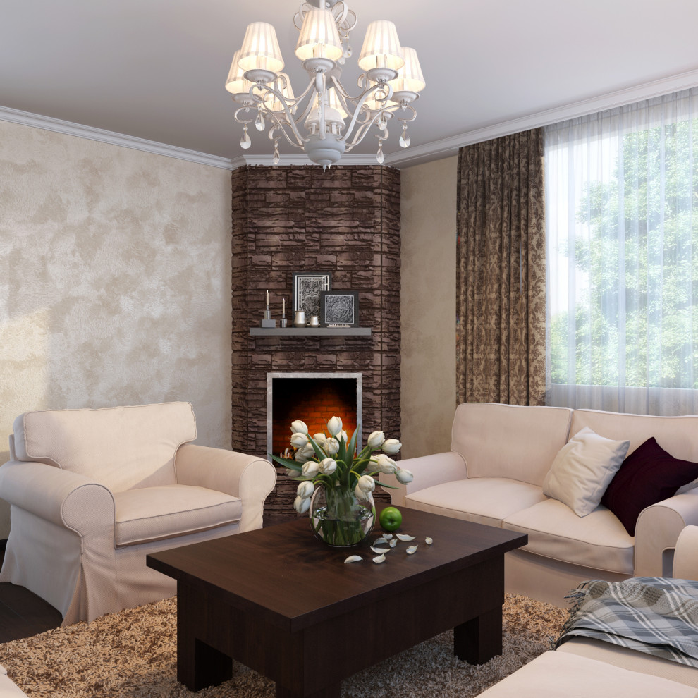 Проект двух комнат в коттедже