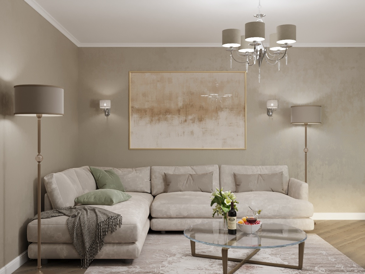 Гостиная-кухня-холл .